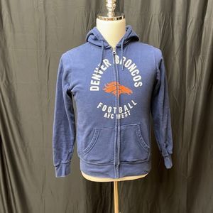 Vintage Y2K Denver Bronco Zippered Hoodie